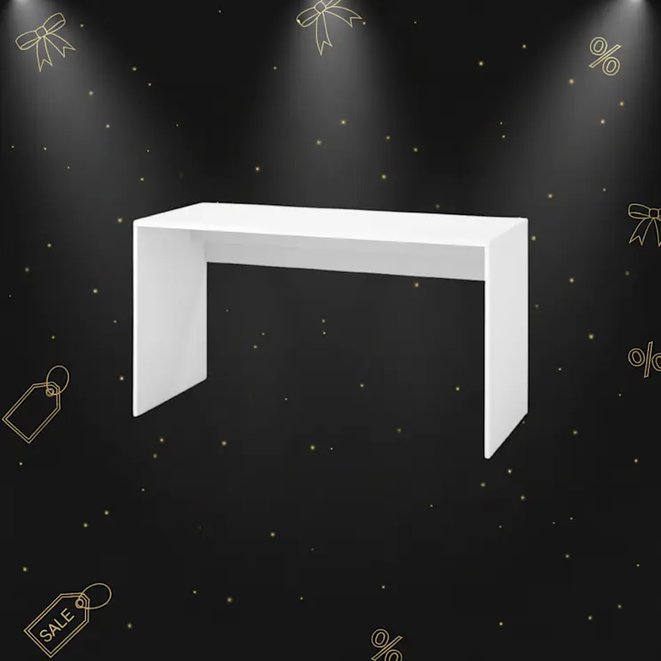 Minimalistyczne biurko Nevy w bieli – doskonałe do biura lub domu, w wyjątkowej ofercie.