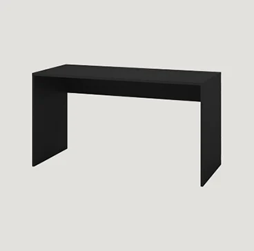 Czarne biurko Nevy o minimalistycznym designie, bez szuflad.