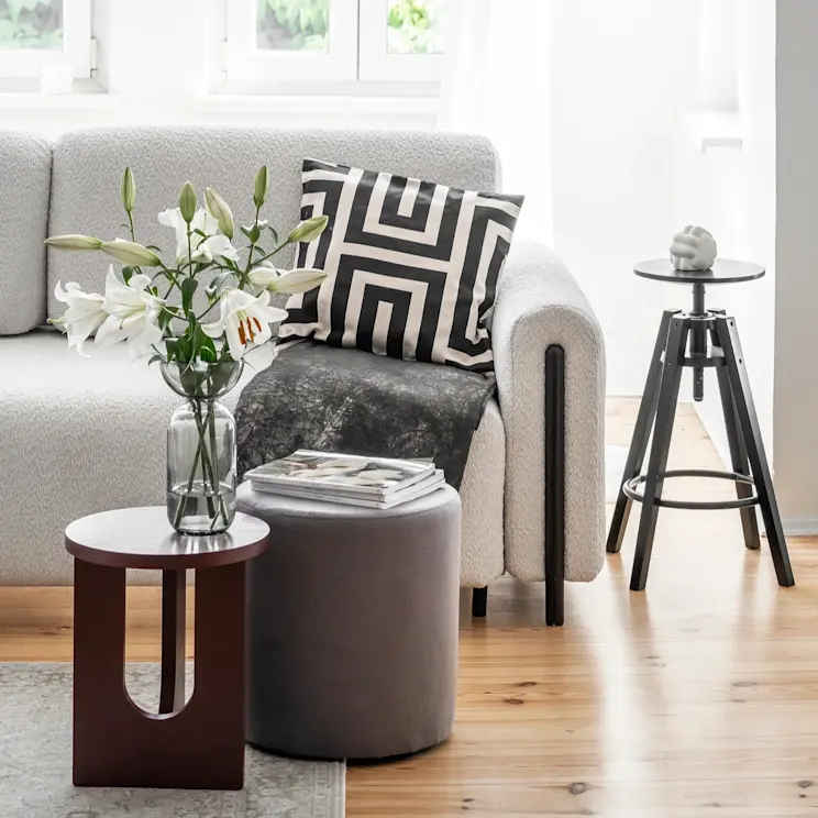 Kanapa Arcadova II SO-ARC-BL-01ROY, pufa Linsy Lin_06 [pomieszczenie MAŁE