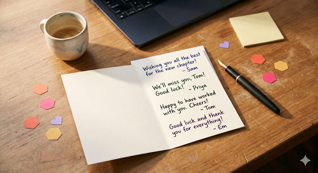 Farewell messages to colleagues: 80+ examples that don't sound like everyone else's