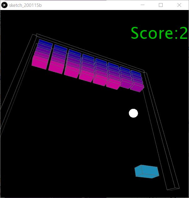 Future Coders 生徒作品 3dブロック崩し