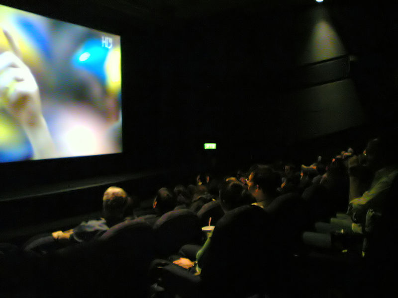 Football match in cinema