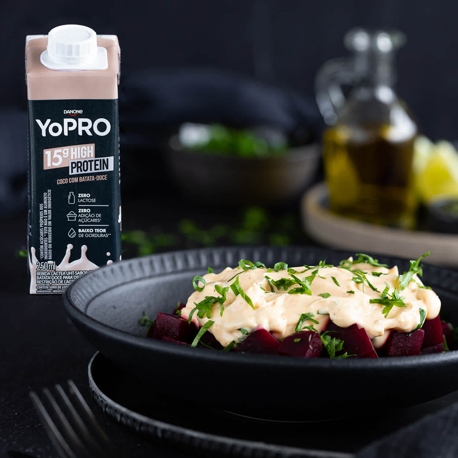 Confira essa receita de Salada de Beterraba com maionese YoPRO. Ótima pra acompanhar seu almoço!