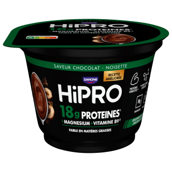 Fais-toi plaisir avec la nouvelle crème dessert HiPRO faible en matières grasses. C’est 18g de protéines pour tes muscles !