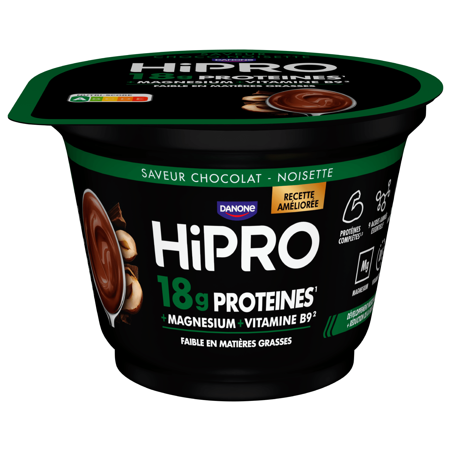 Crème dessert protéinée HiPRO Saveur Chocolat Noisette