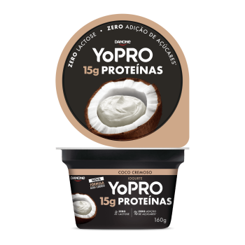 YoPro Iogurte Colherável sabor Coco Cremoso com 15g de proteínas