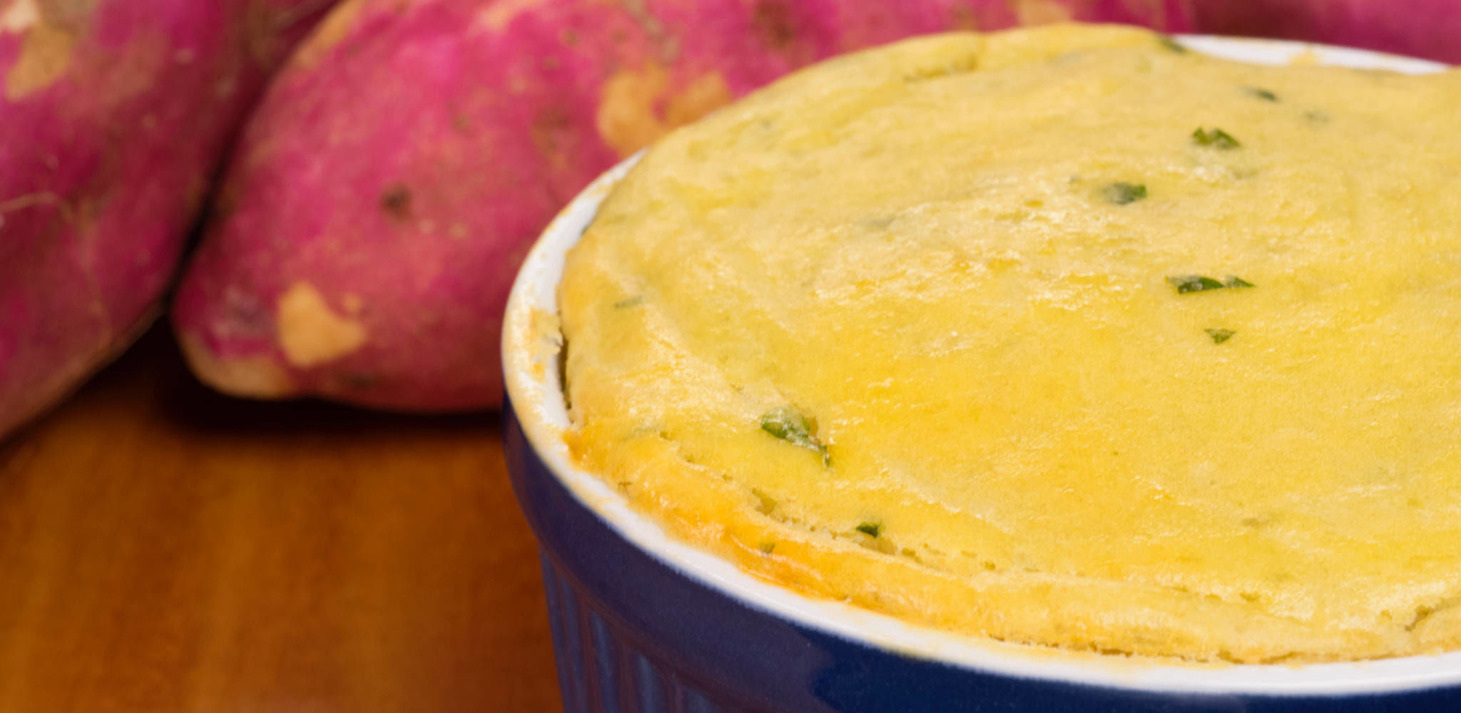 Escondidinho de batata doce com carne moída