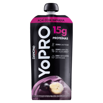 YoPRO Pouch 15g de proteína sabor Açaí com Banana
