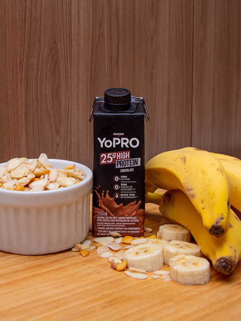 Icopro Shake YoPRO | Receita - Shake Proteico de Banana com Chocolate