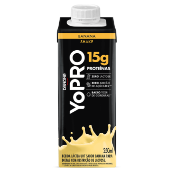 produto protein banana zero lactose zero açucar baixo teor de gordura 250ml Yopro