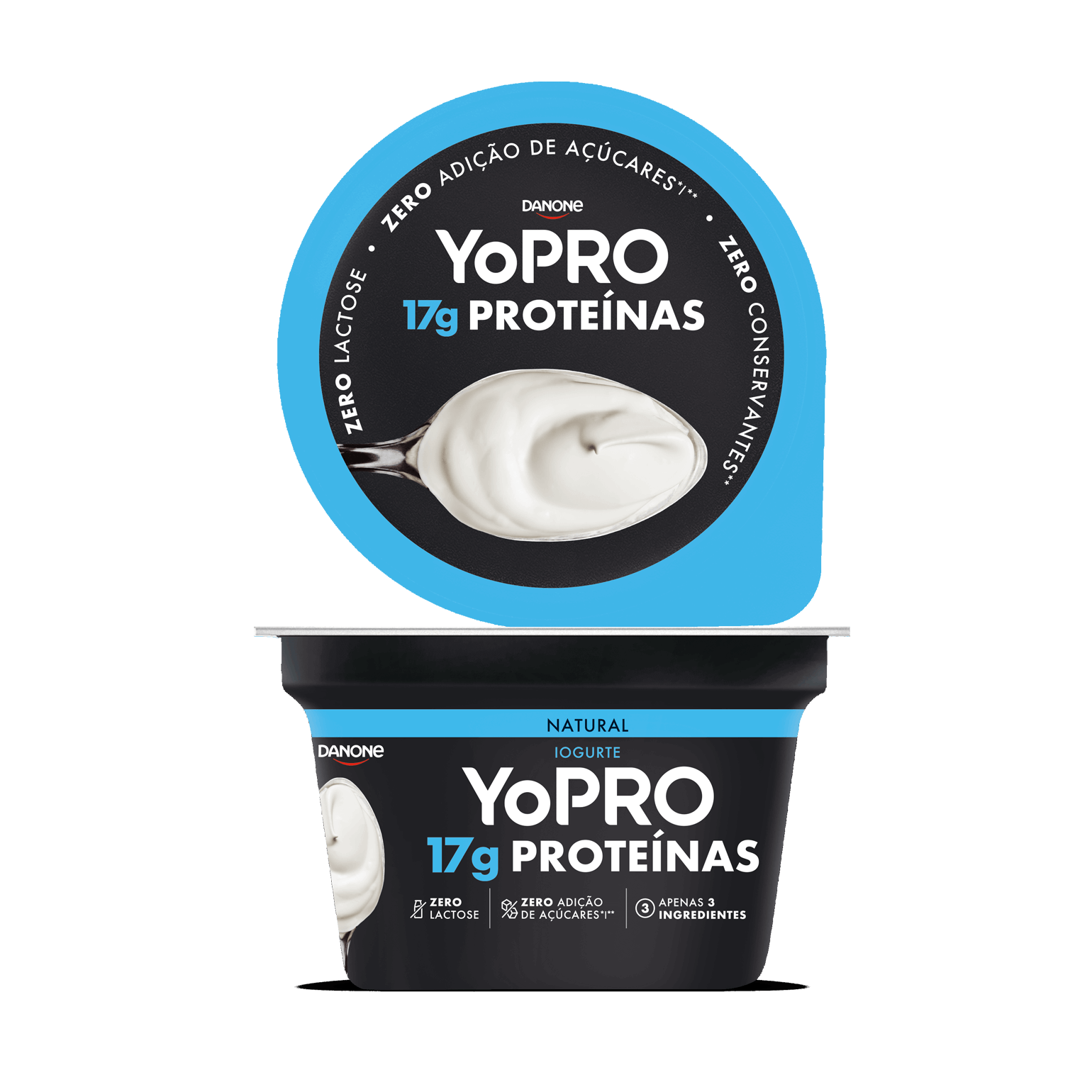 YoPro Iogurte colherável sabor Natural com 17g de proteínas