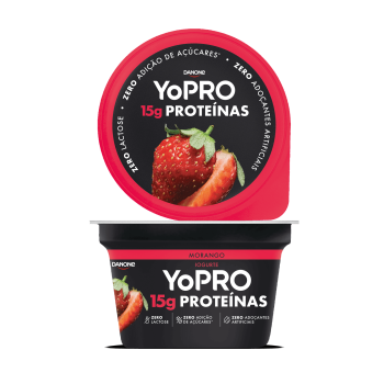 YoPro Iogurte Colherável sabor Morango com 15g de proteínas