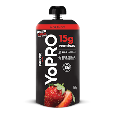 YoPRO Pouch 15g de proteína sabor Morango.