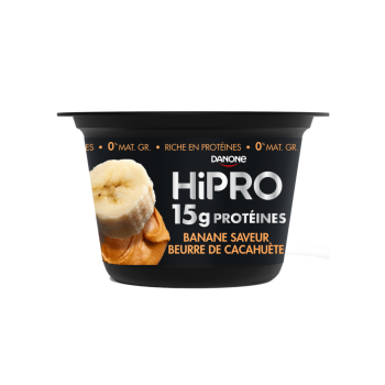 La nouvelle saveur HiPRO en pot : Banane Beurre de Cacahuète. 15g de protéines et 0% de matières grasses ! 
