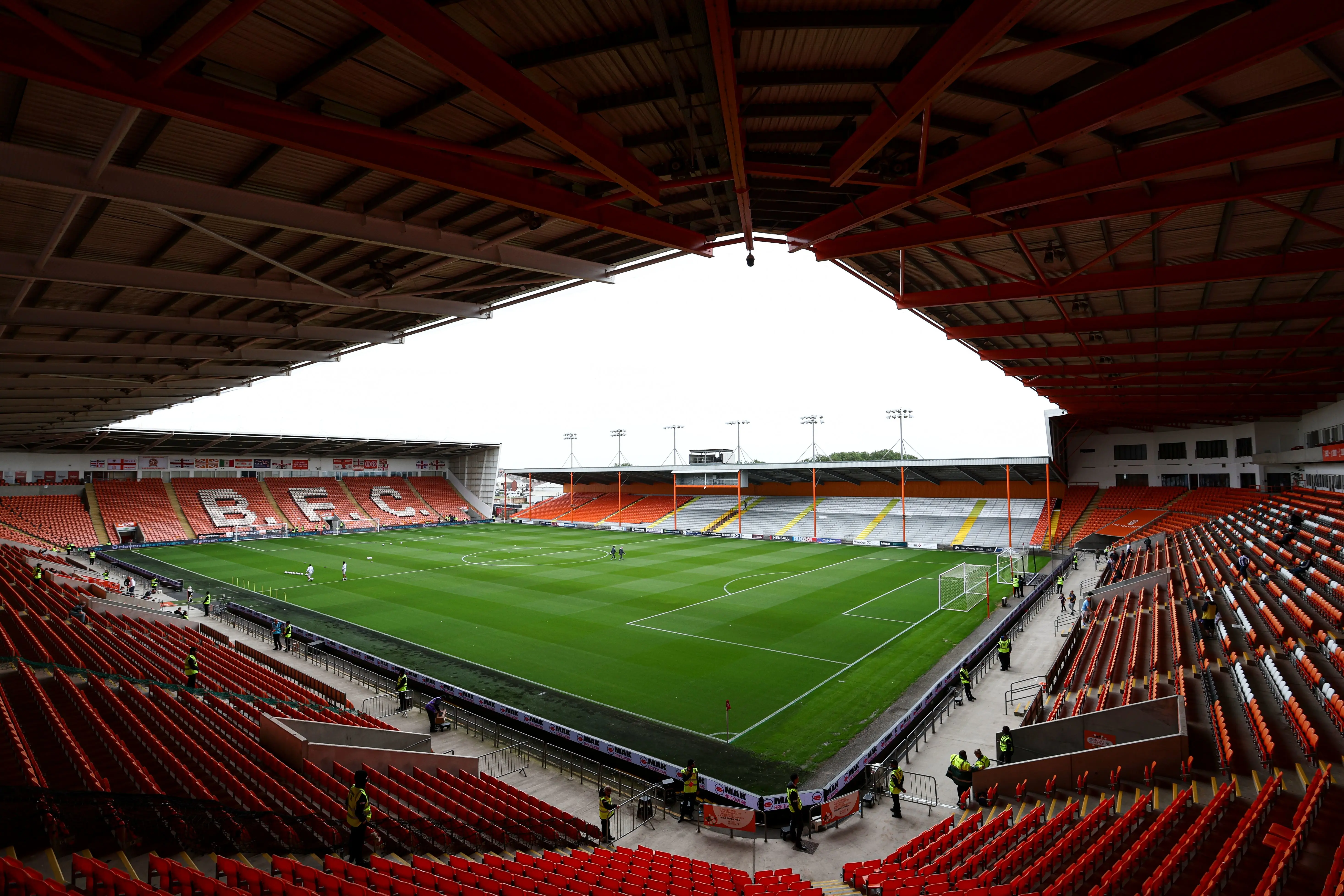 General view of Blackpool's Bloomfield Road stadium.