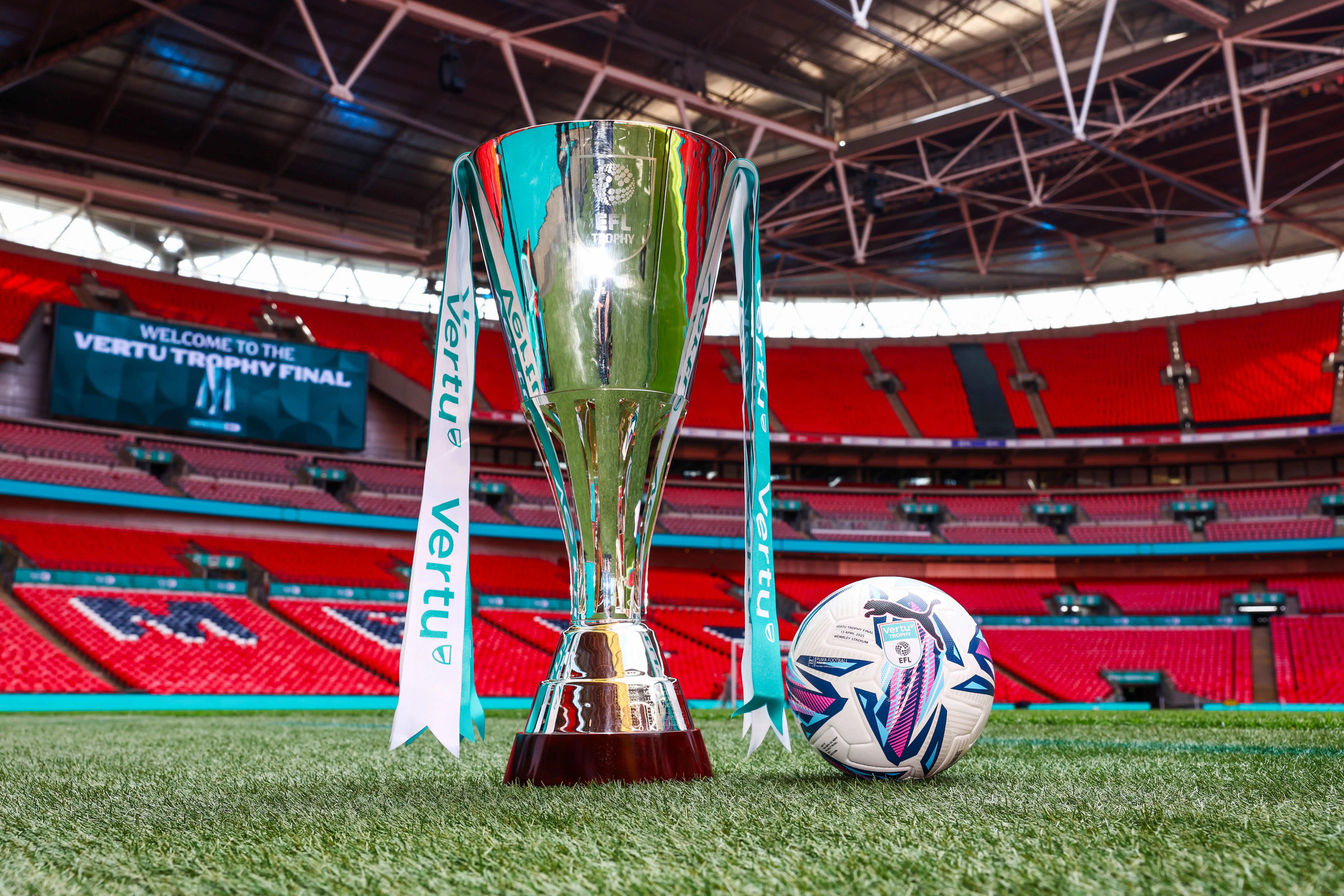 An image of the Vertu Trophy at Wembley