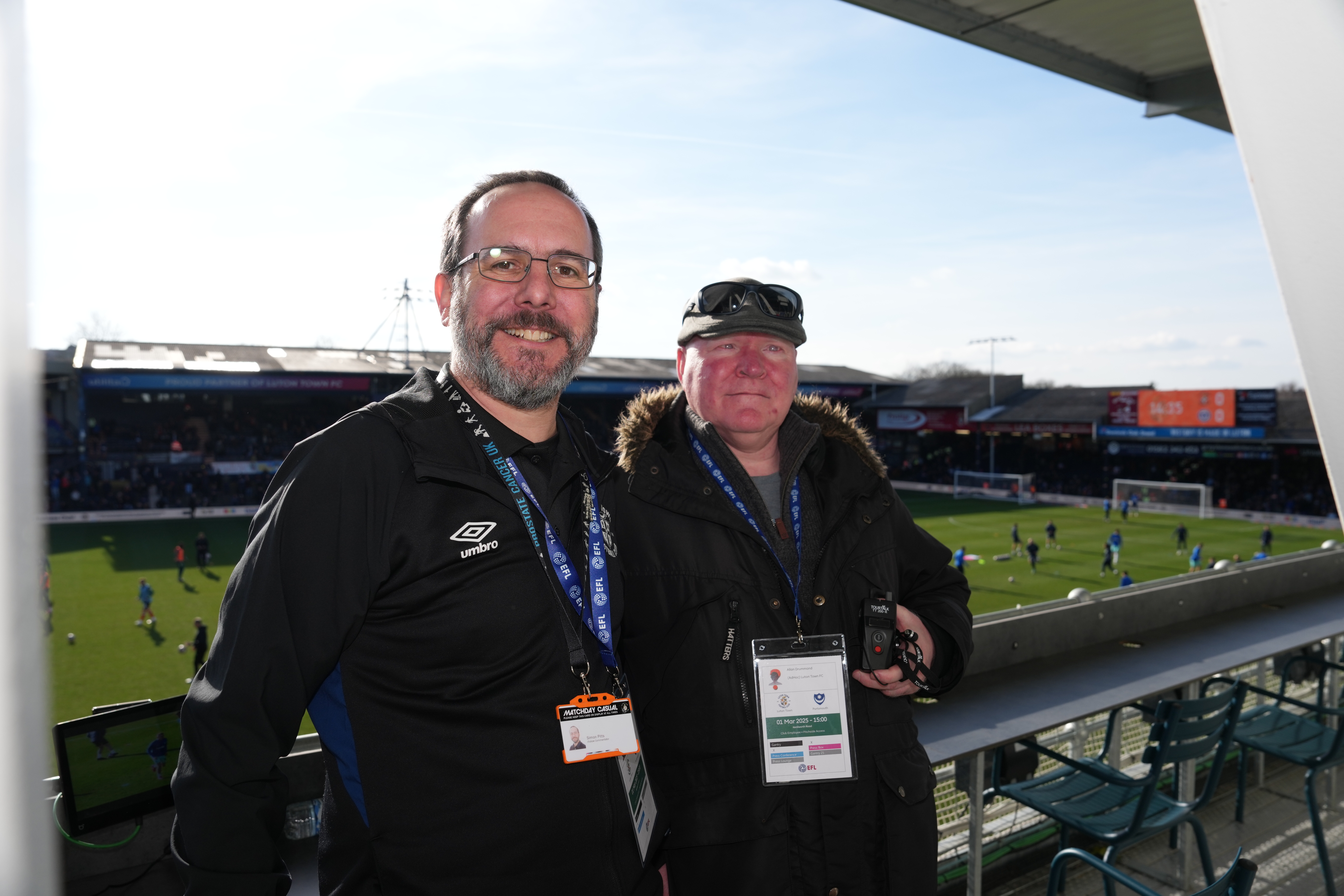 LTDSA's Allan Drummond with Simon Pitts.