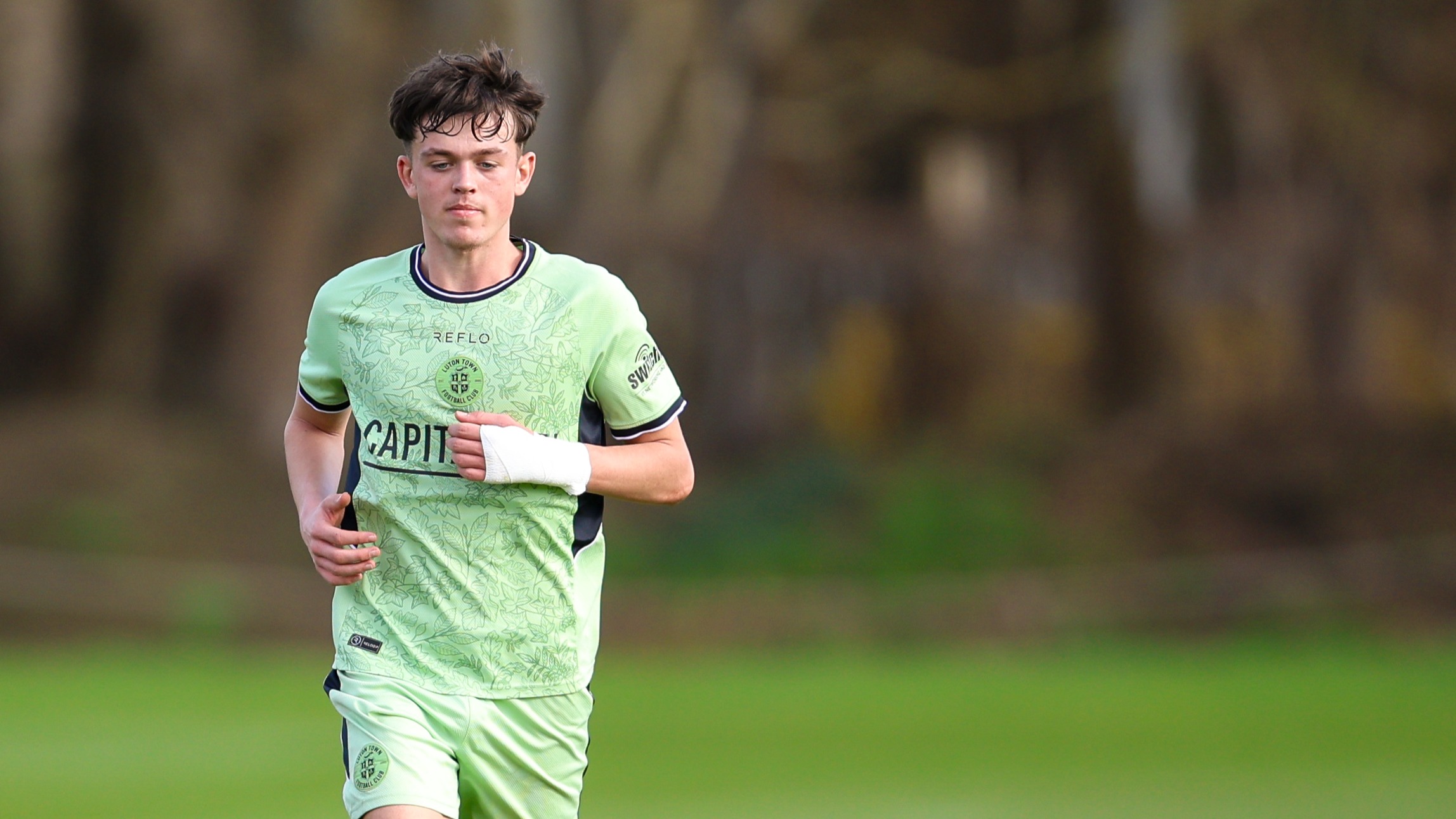 Dylan Stitt in action for the Town Under-21s during their 1-0 win at Cambridge.