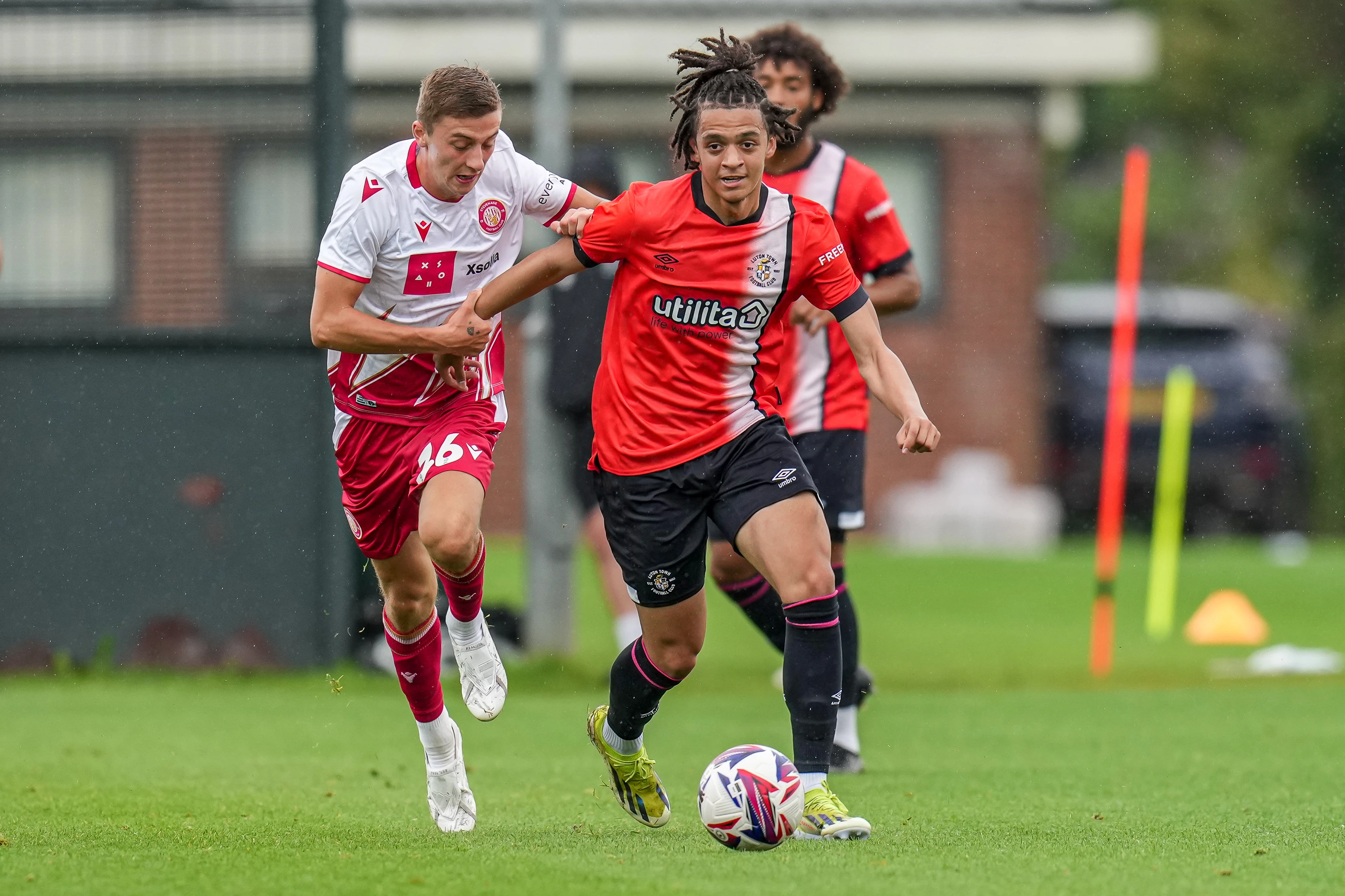 Jayden Luker in pre-season action against Stevenage