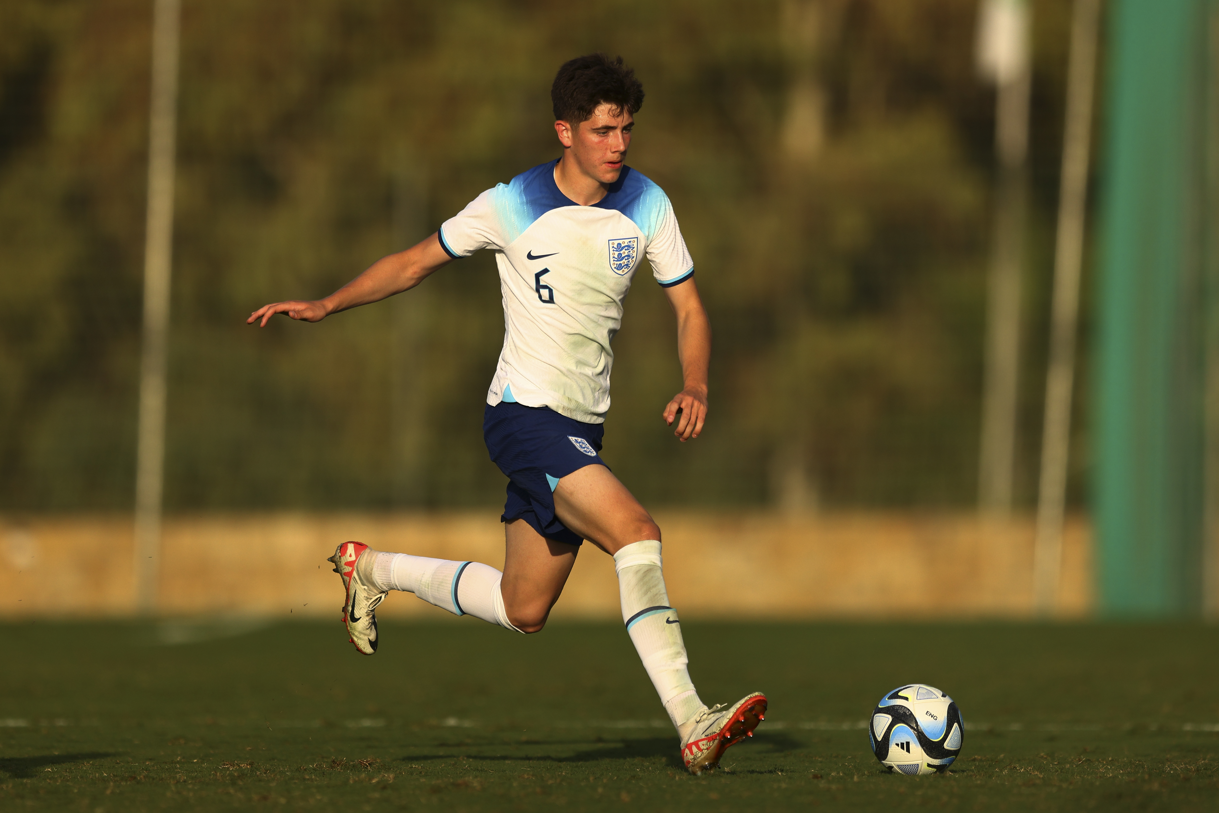 Joe Johnson in action for England Under-18s in October 2023
