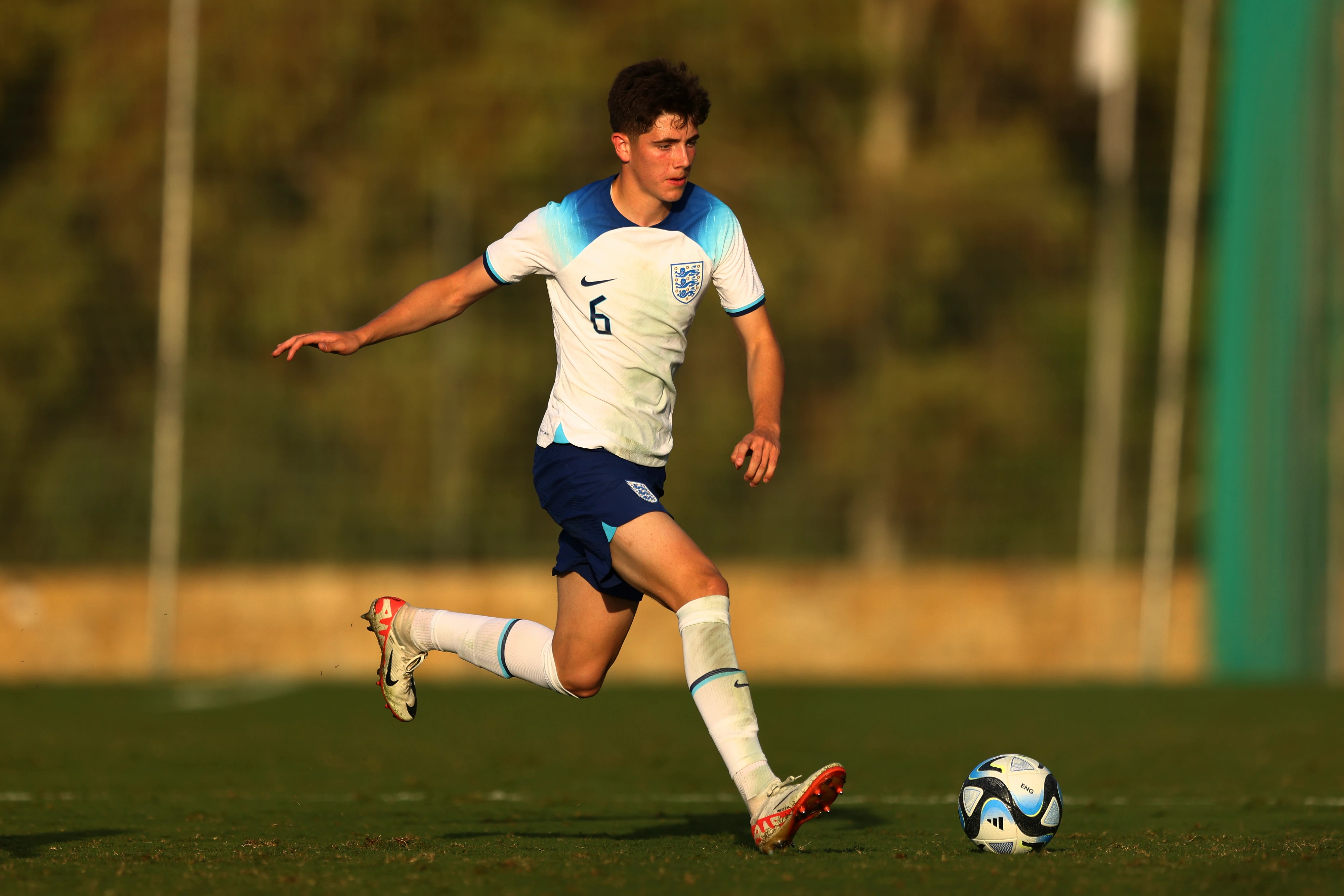 Joe Johnson in action for England Under-18s in October 2023