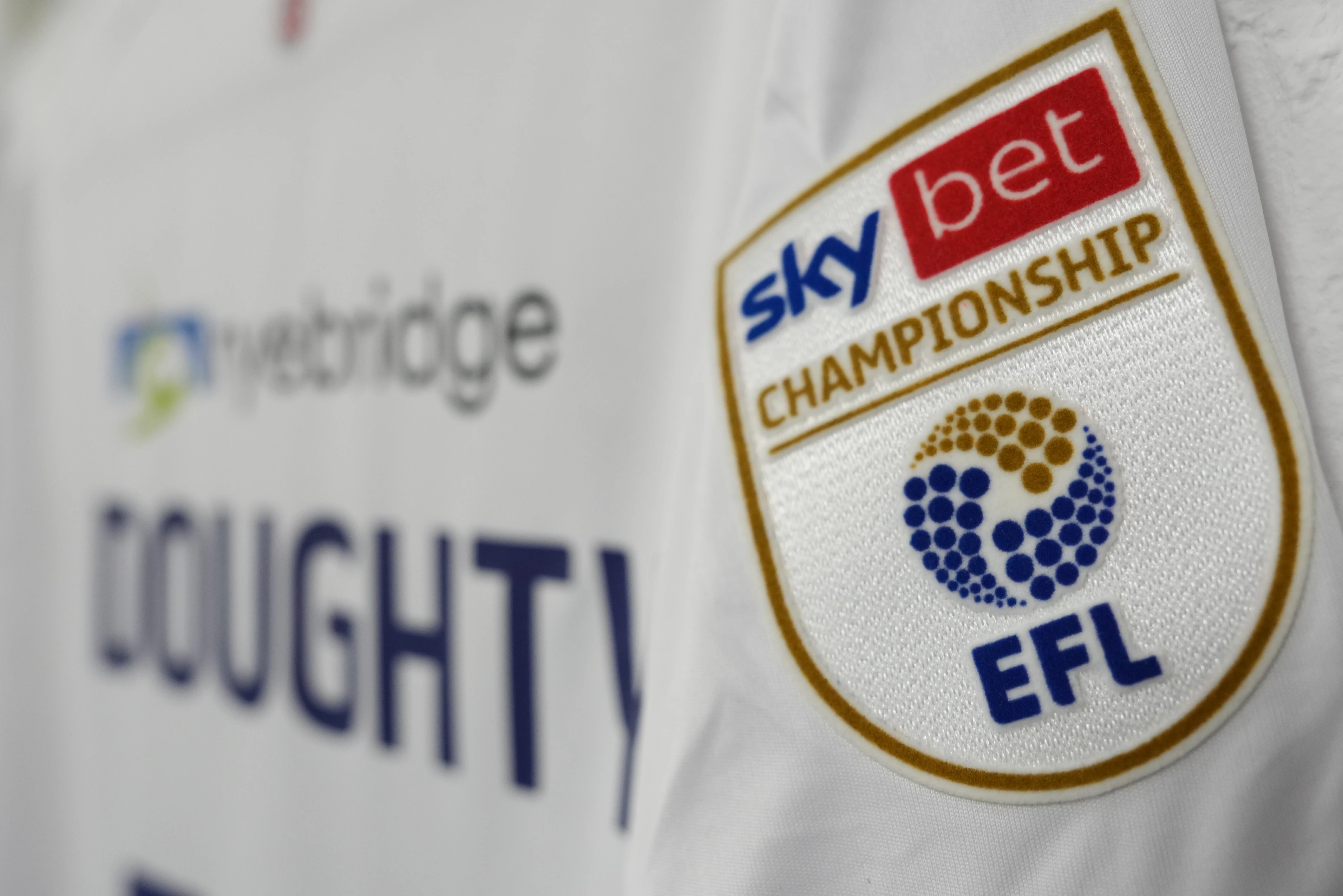 Alfie Doughty's shirt hung up in the away dressing room.