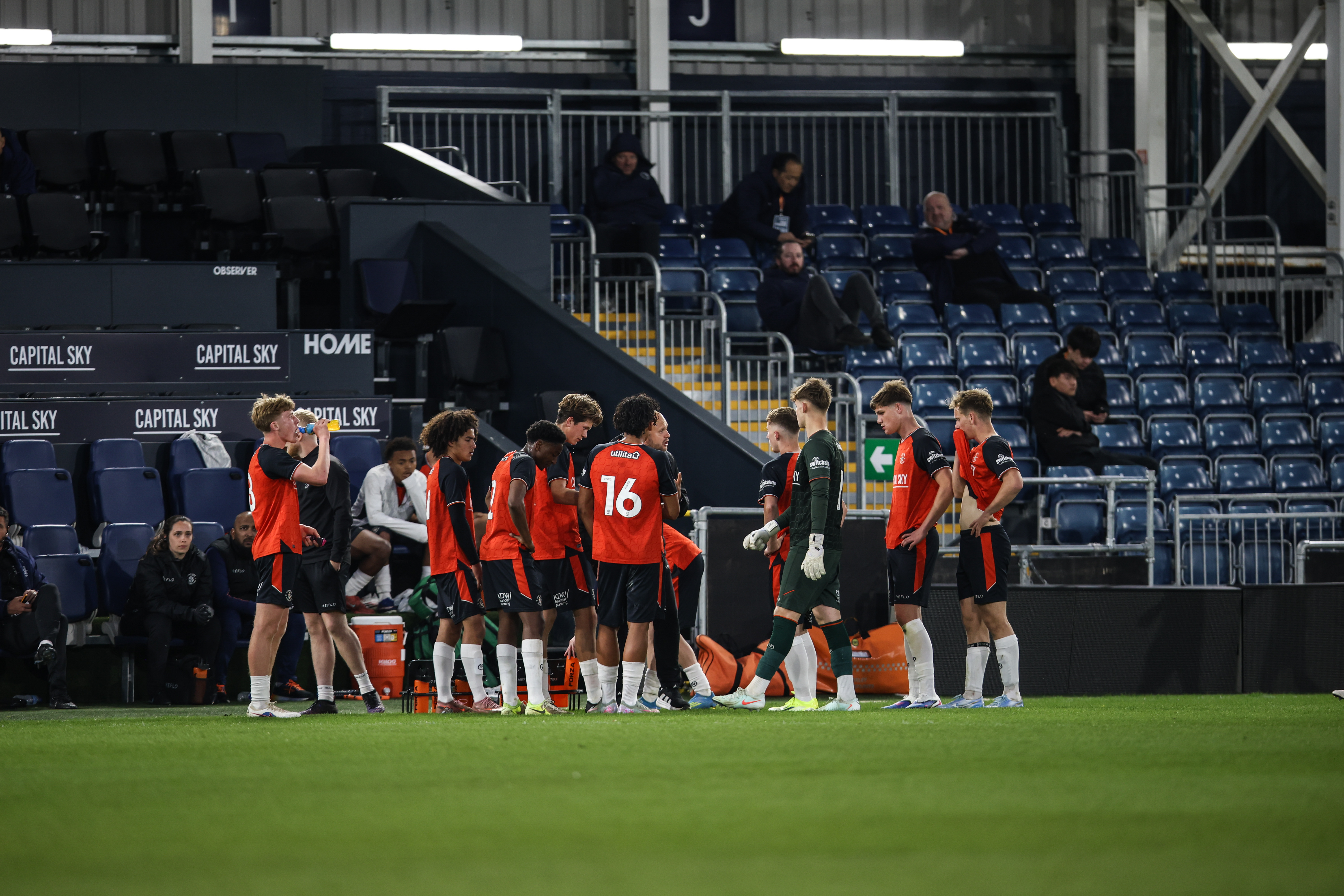 U18s huddle PDL Cup Final