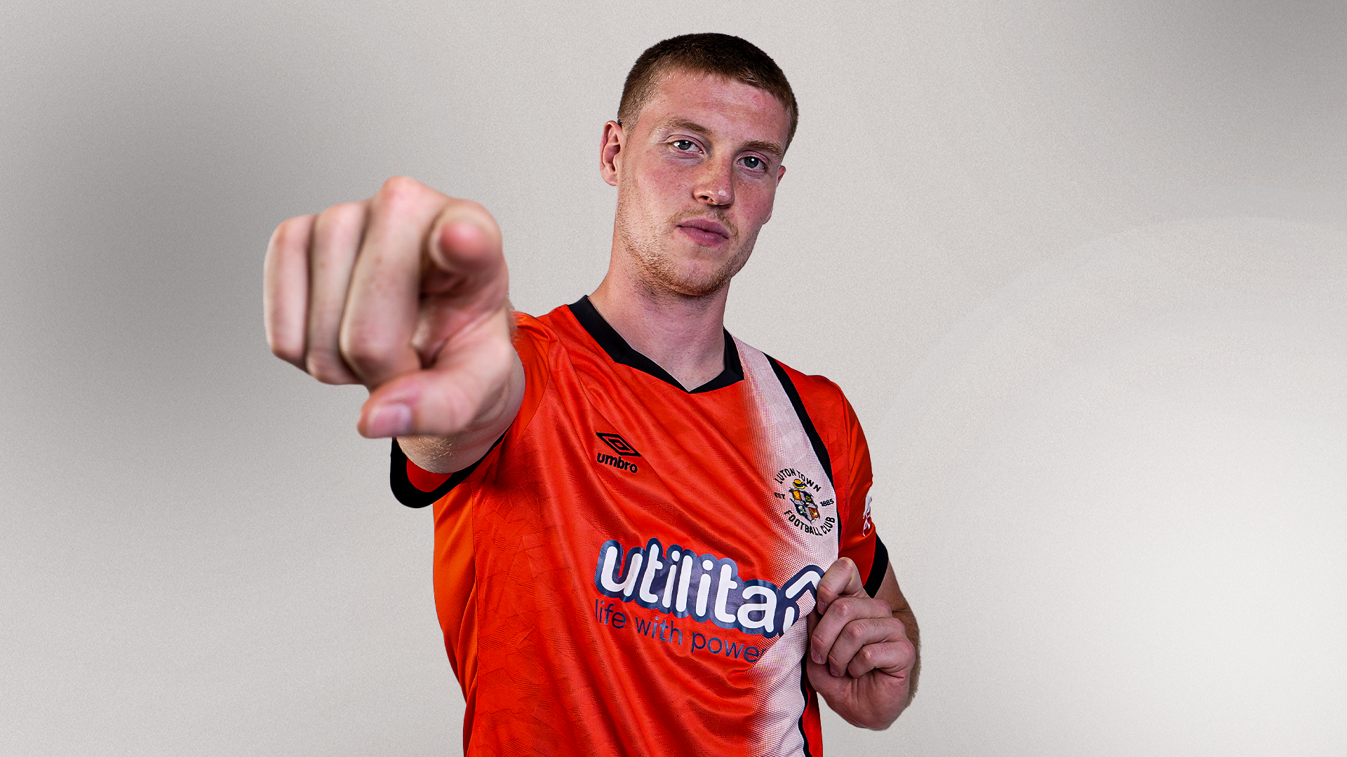 Mark McGuinness pictured after completing his transfer from Cardiff City to Luton Town