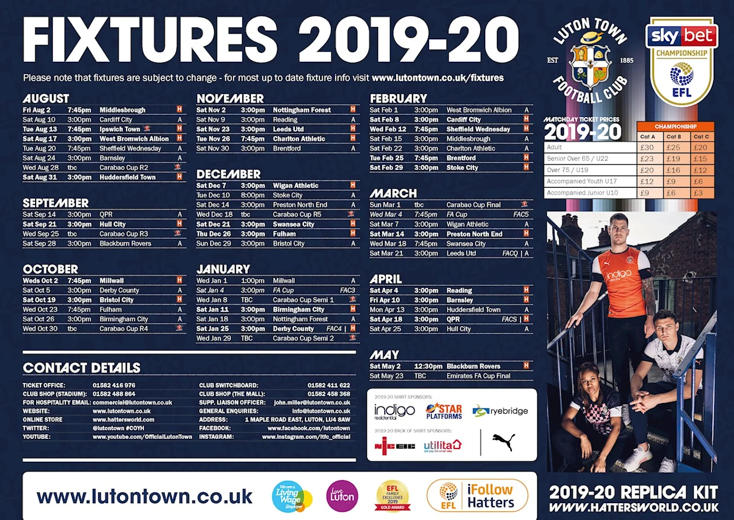 DOWNLOAD YOUR FIXTURES WALLCHART NOW Luton Town FC download-your-fixtures-wallchart-now-luton-town-fc