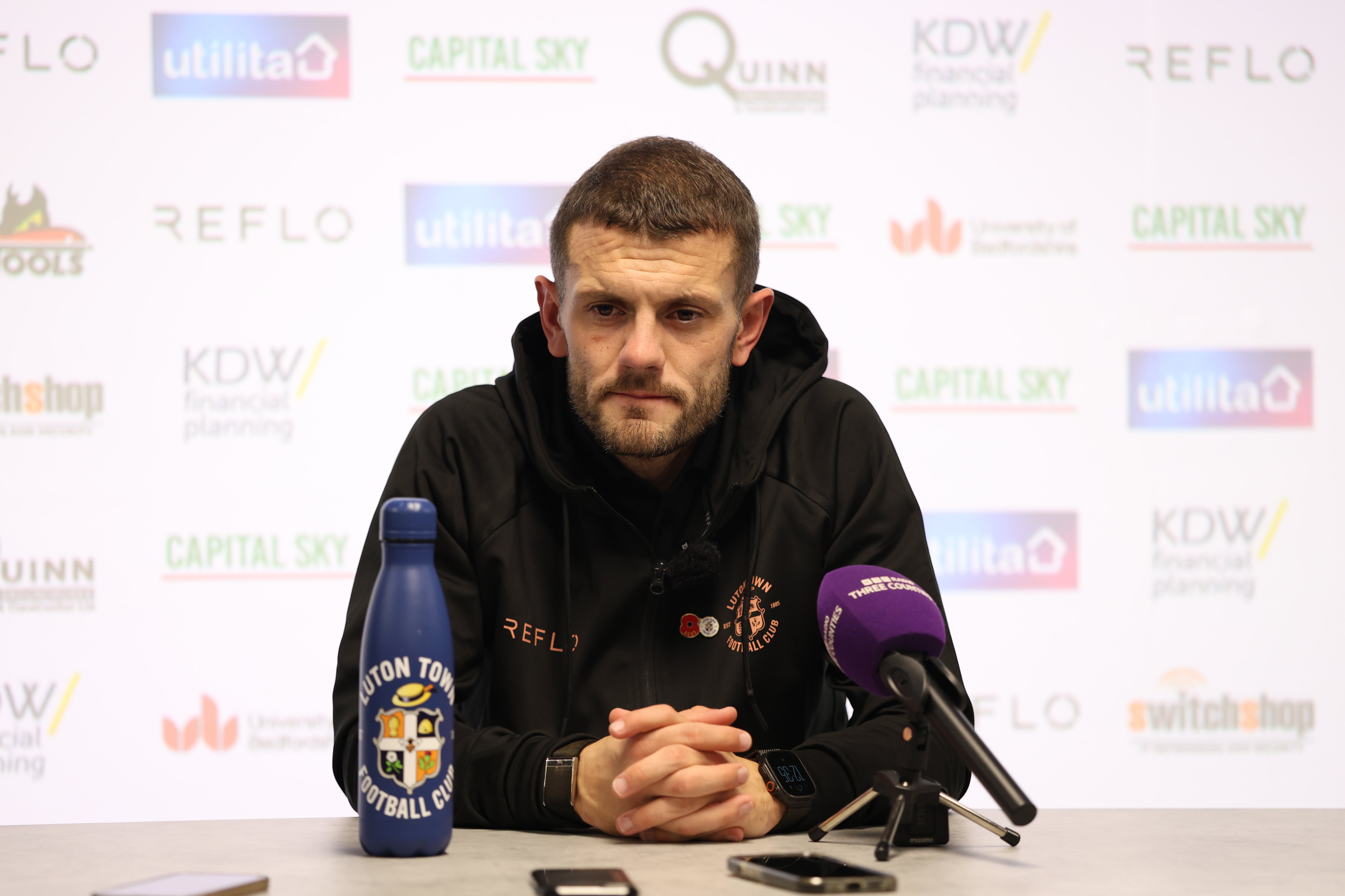 Jack Wilshere during his pre-Stockport press conference