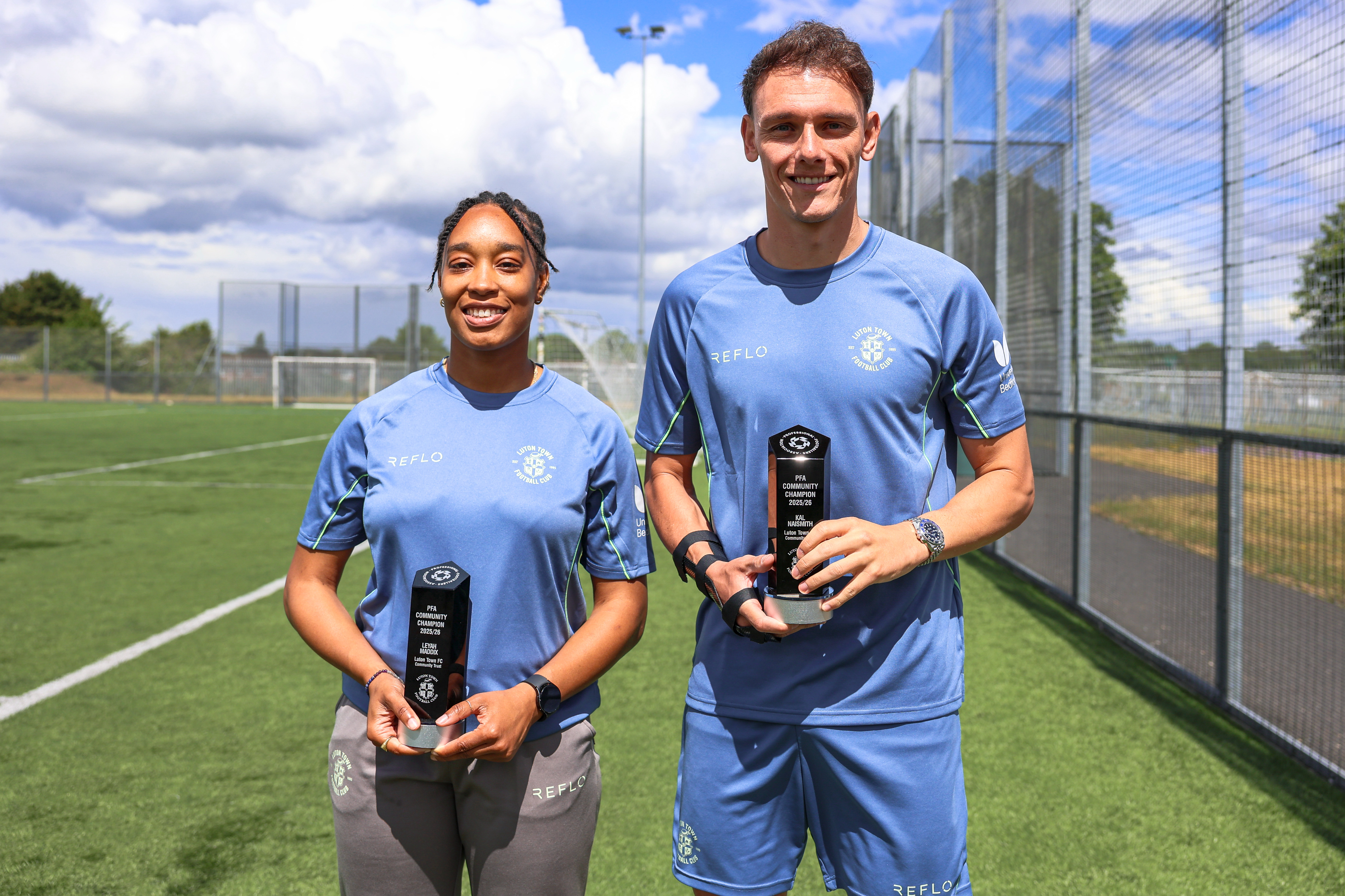 Leyah Maddix and Kal Naismith PFA Community Champions