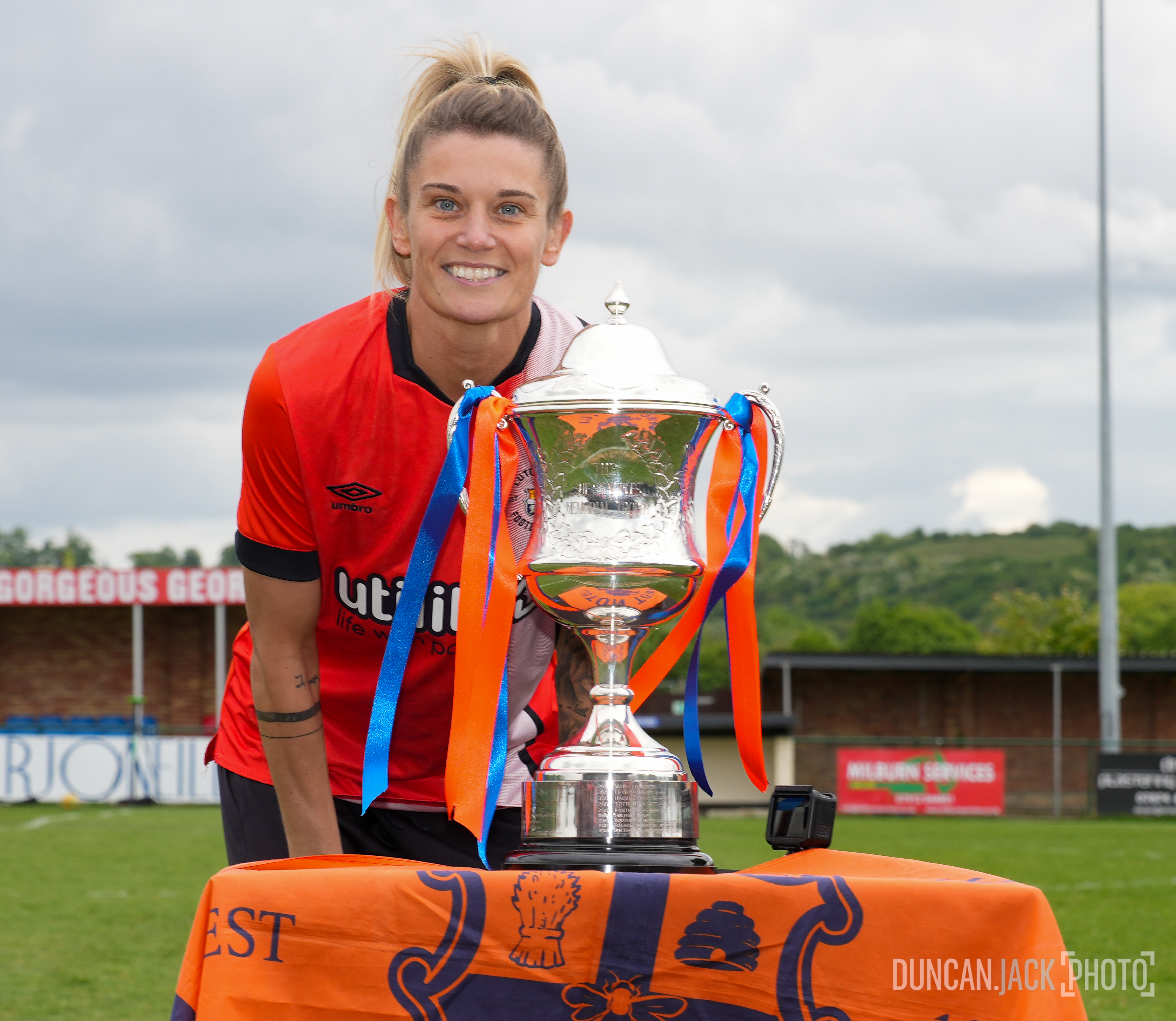 Elly Wade with the league title.