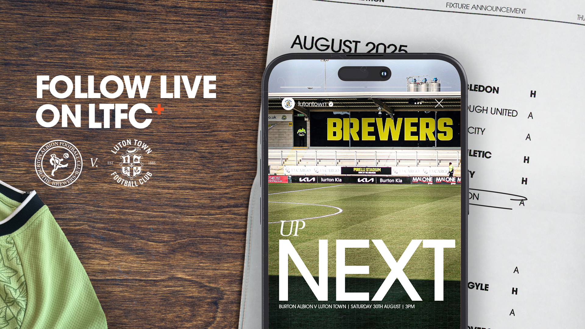 Follow live on LTFC+