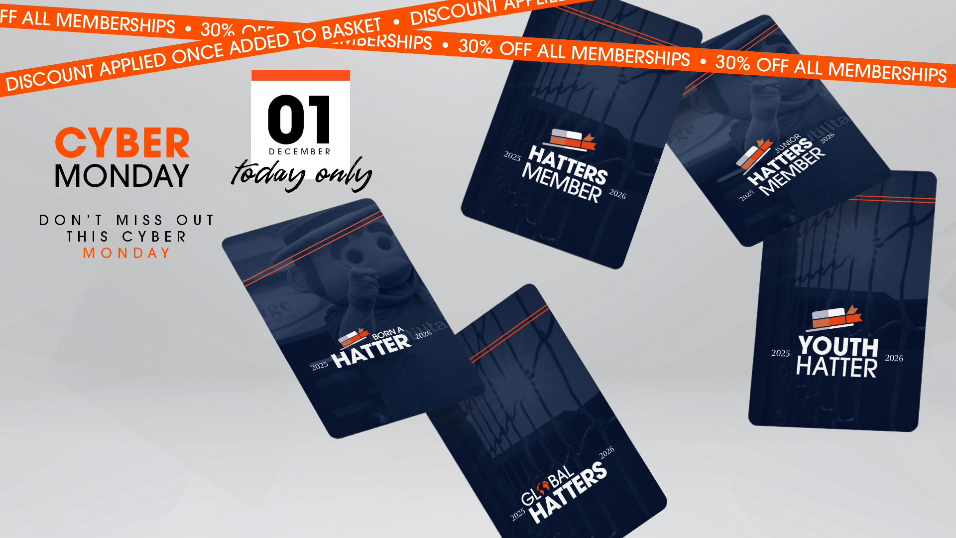 Cyber Monday 30% off memberships