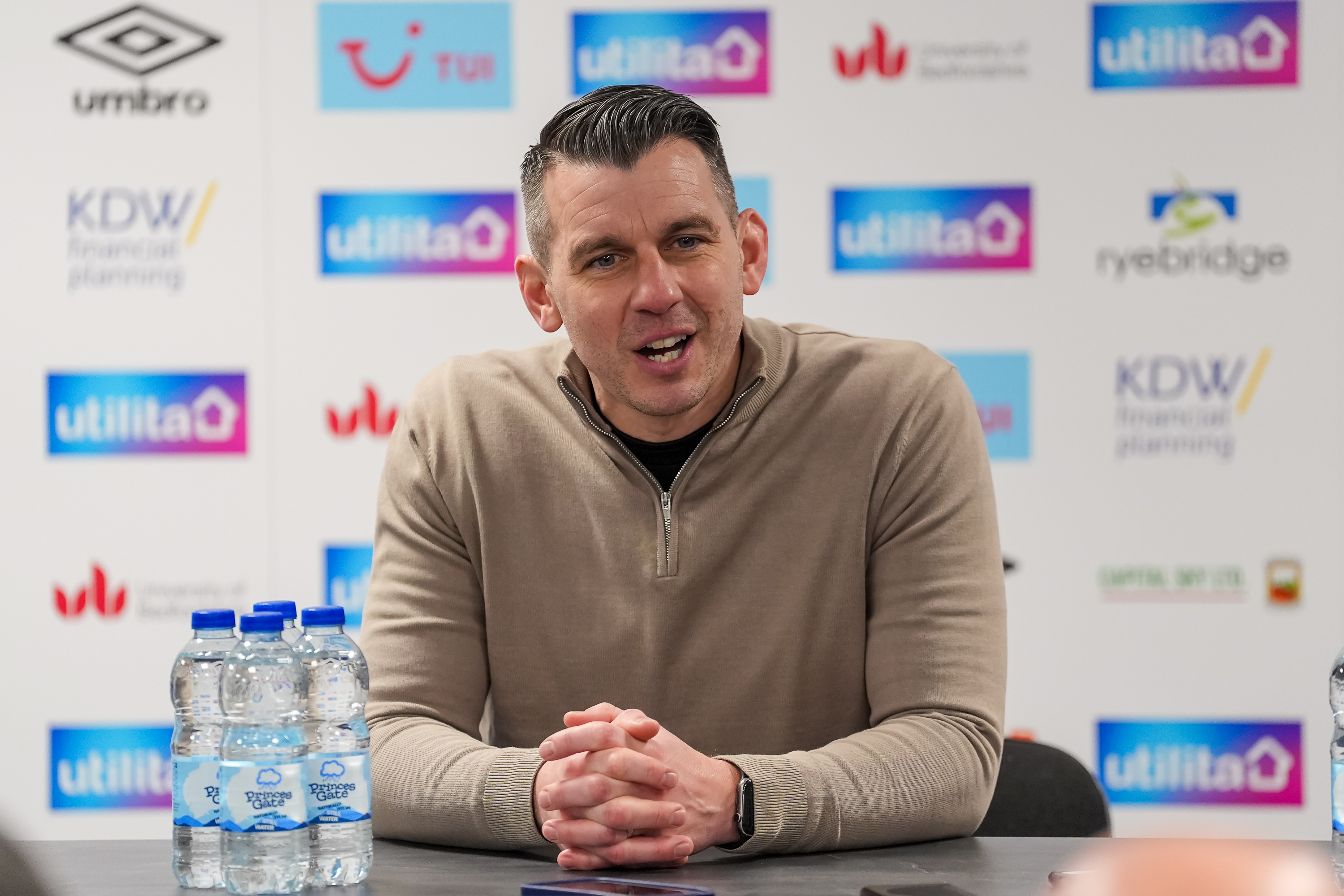 Matt Bloomfield during a press conference.