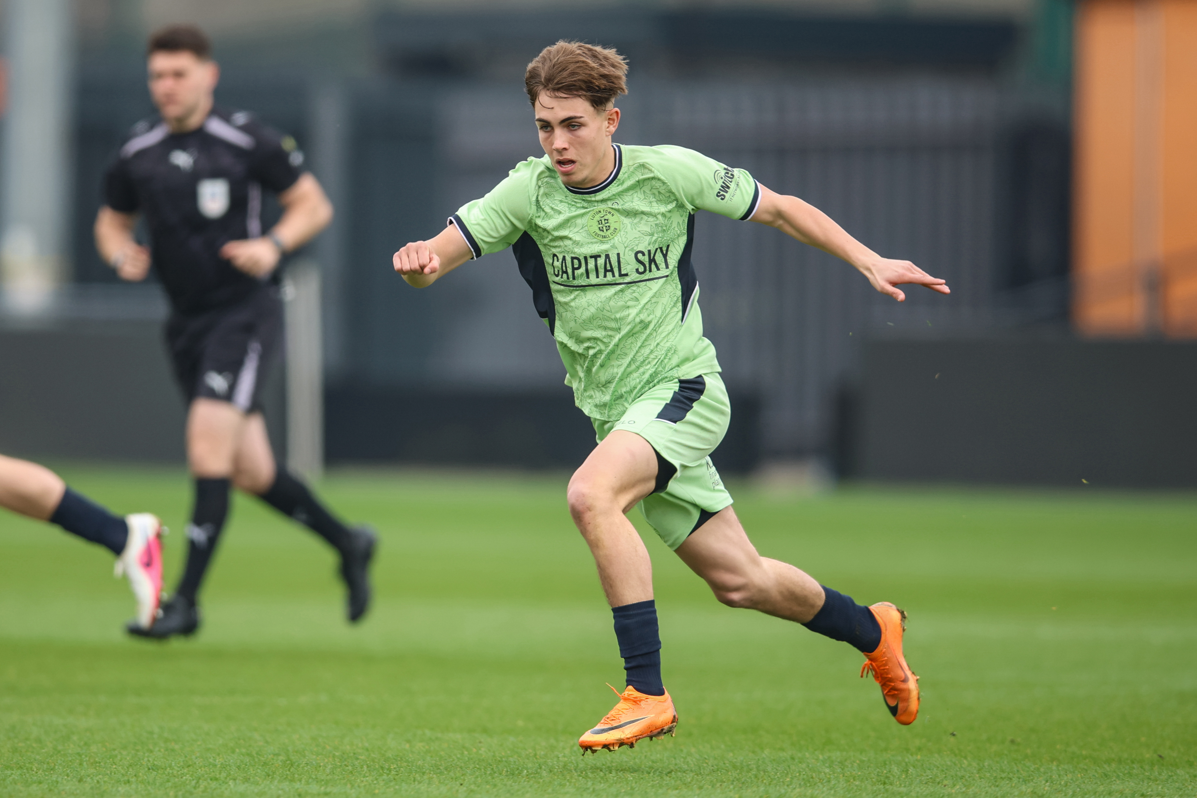 Charlie Trustram in action during the Under-21s' 1-0 win at Barnet