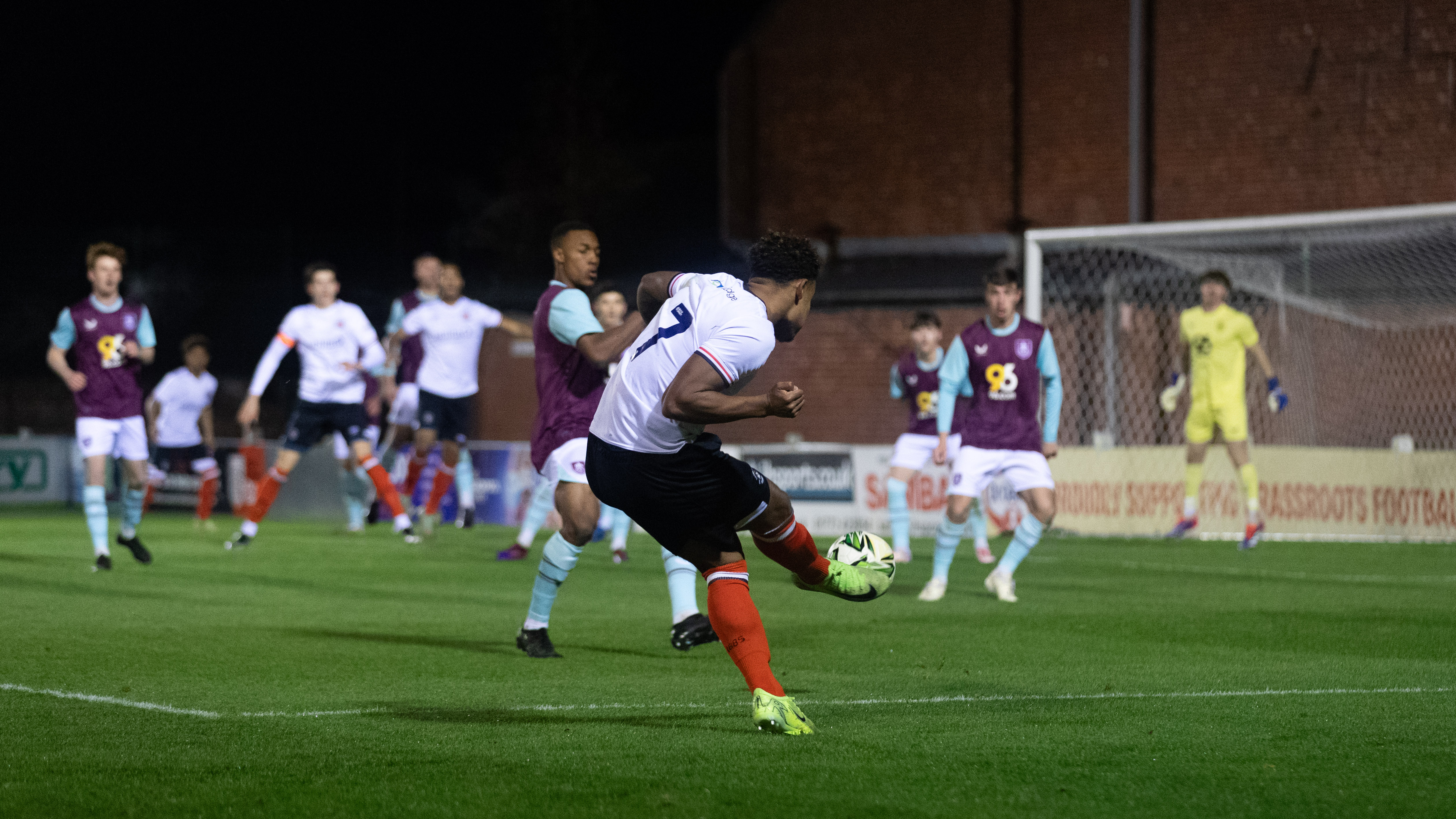 The Hatters Under-21s in action at Burnley in the Premier League Cup