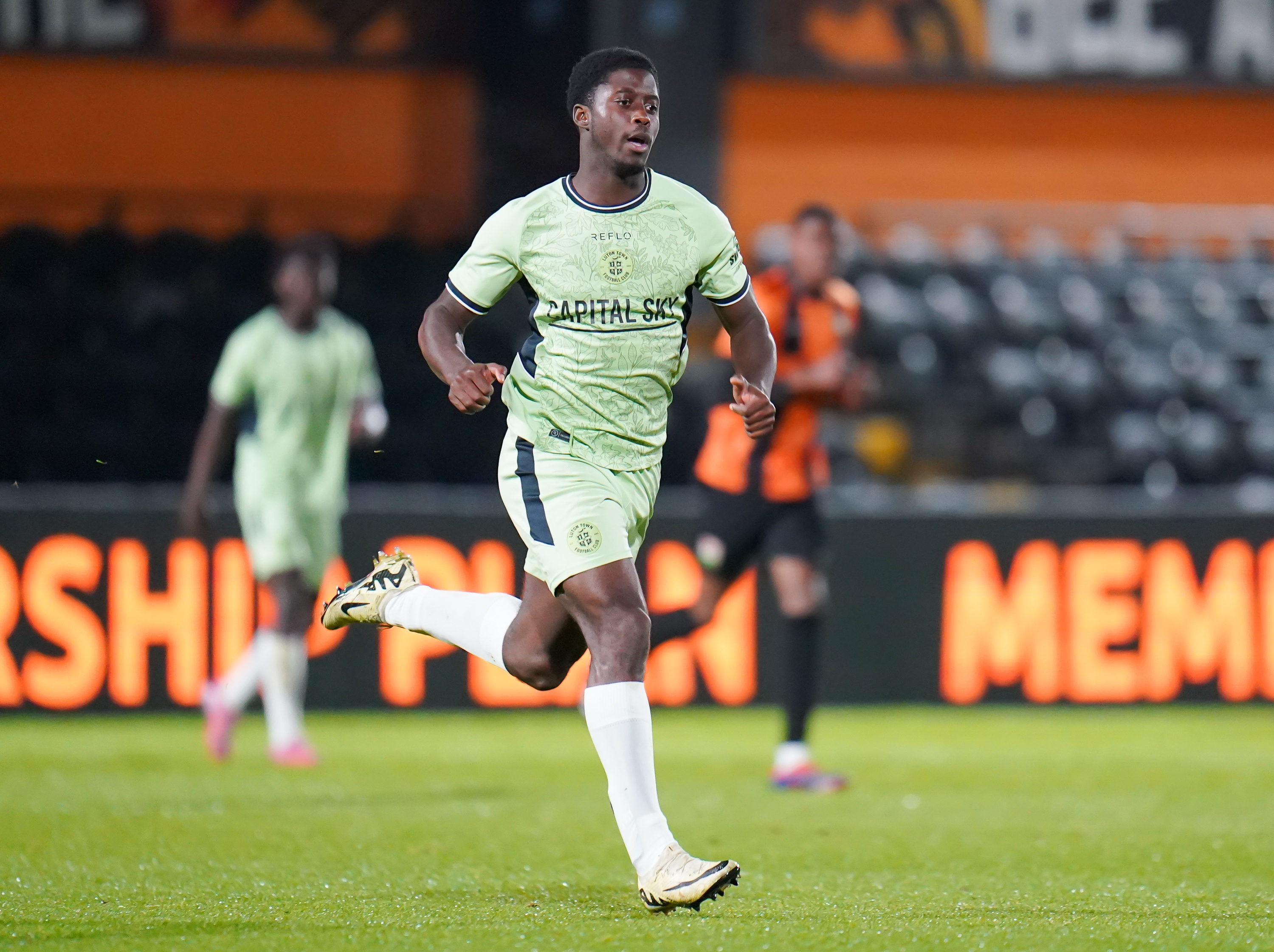 Excel Ed-Okungbowa in action during the Town Under-18s' FA Youth Cup defeat to Barnet