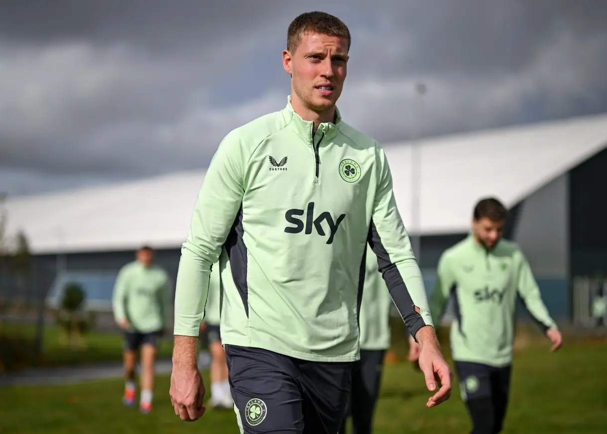 Mark McGuinness training with the Republic of Ireland