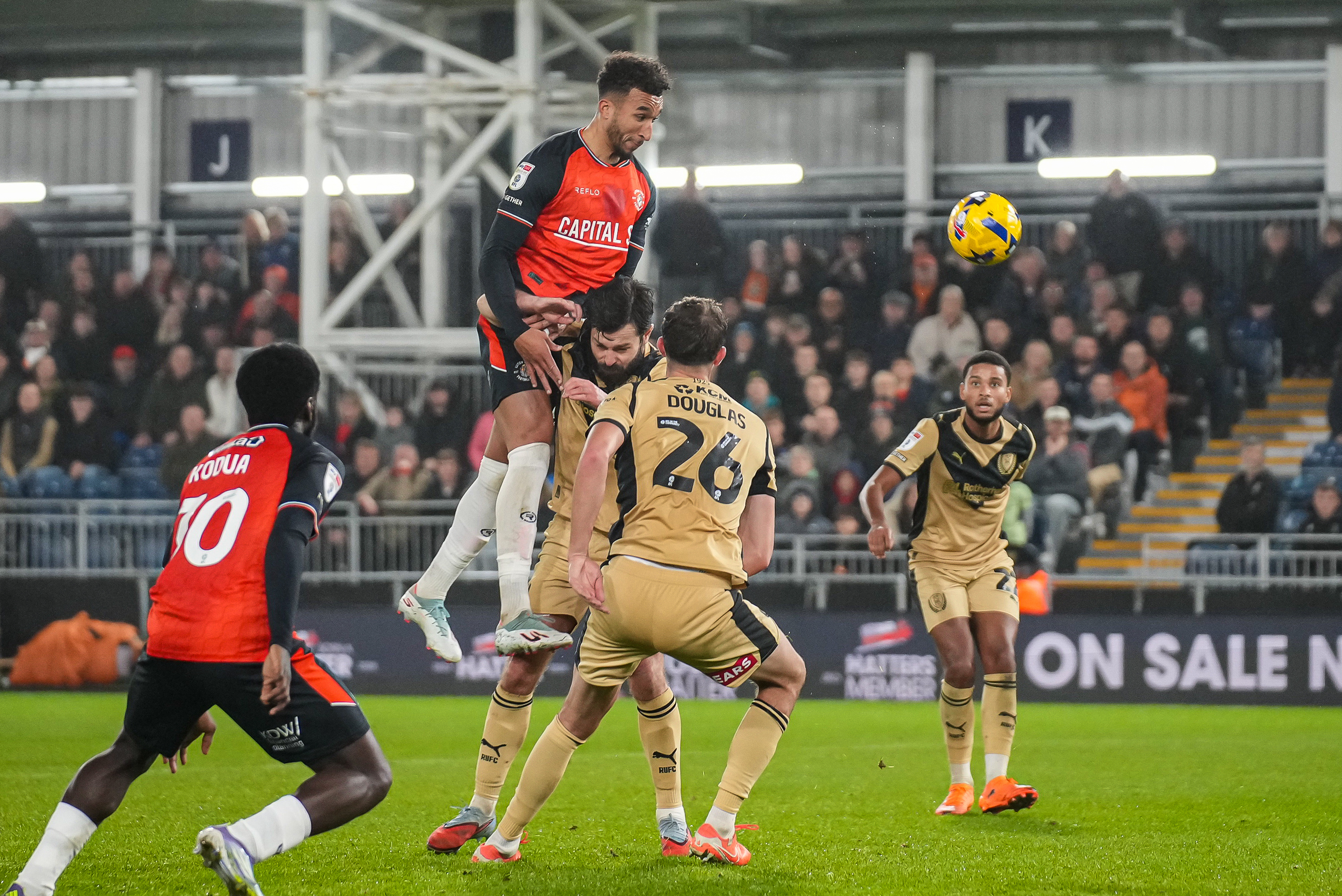 Jacob Brown header ROtherham
