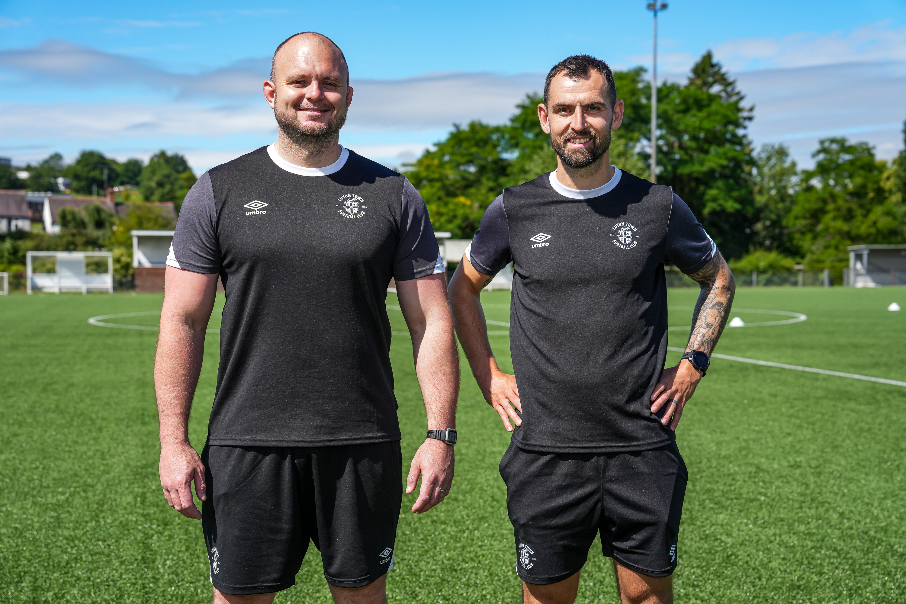 Joe Deeney and Alex Lawless are pictured at The Brache at the start of pre-season training