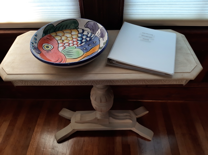 Refurbish antique table in the living room