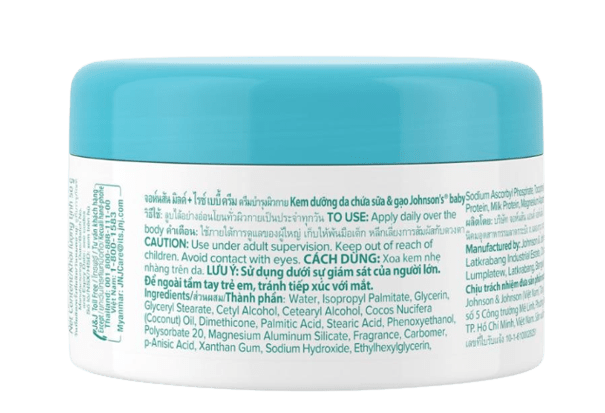 Kem dưỡng thể Johnson's® Milk & Rice Baby Cream image 2