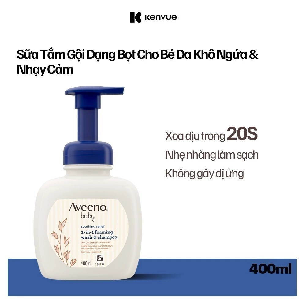 Aveeno Baby Soothing Relief 2-in-1 Foaming Wash & Shampoo