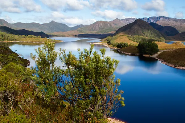 Lake and Mountains in Australia, Tasmania
