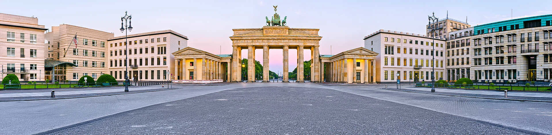 Panoramablick auf das Brandenburger Tor, Berlin, Deutschland