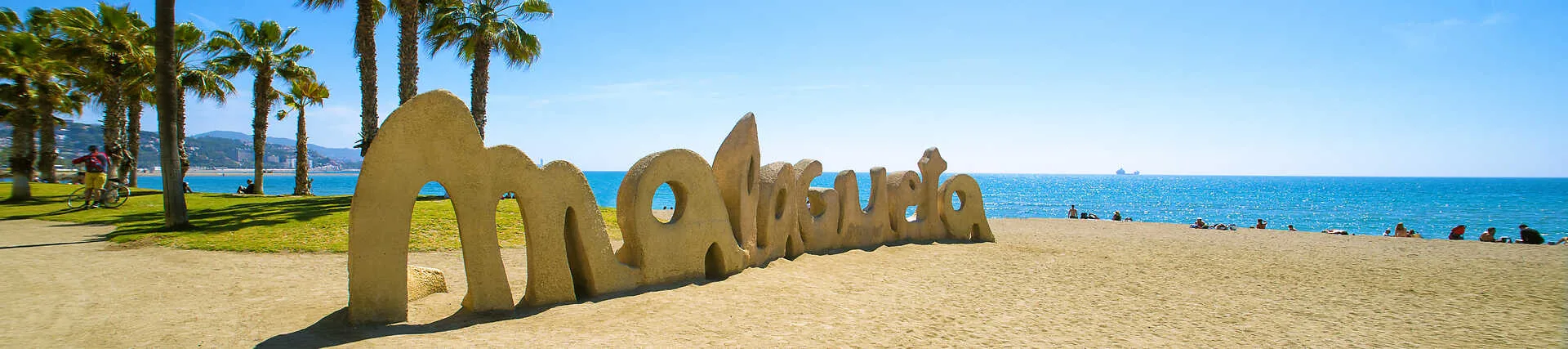 Malagueta Strand Málaga Spanien Wahrzeichen
