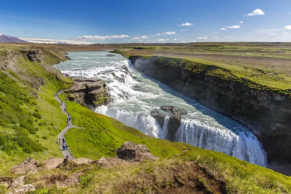 Gullfoss Falls, Waterfall in Iceland