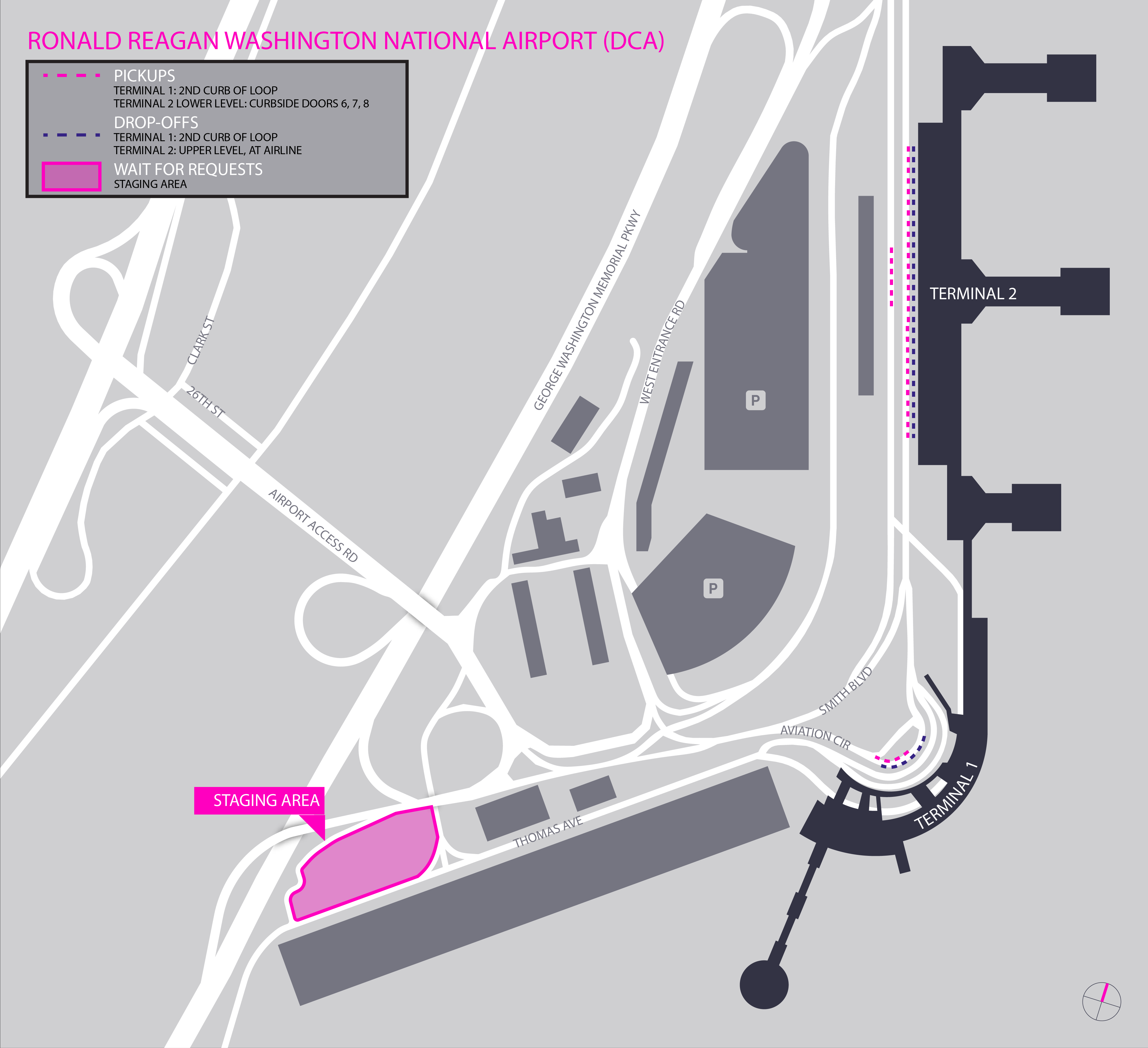 Reagan National Airport Airport Maps - Maps and Directions to