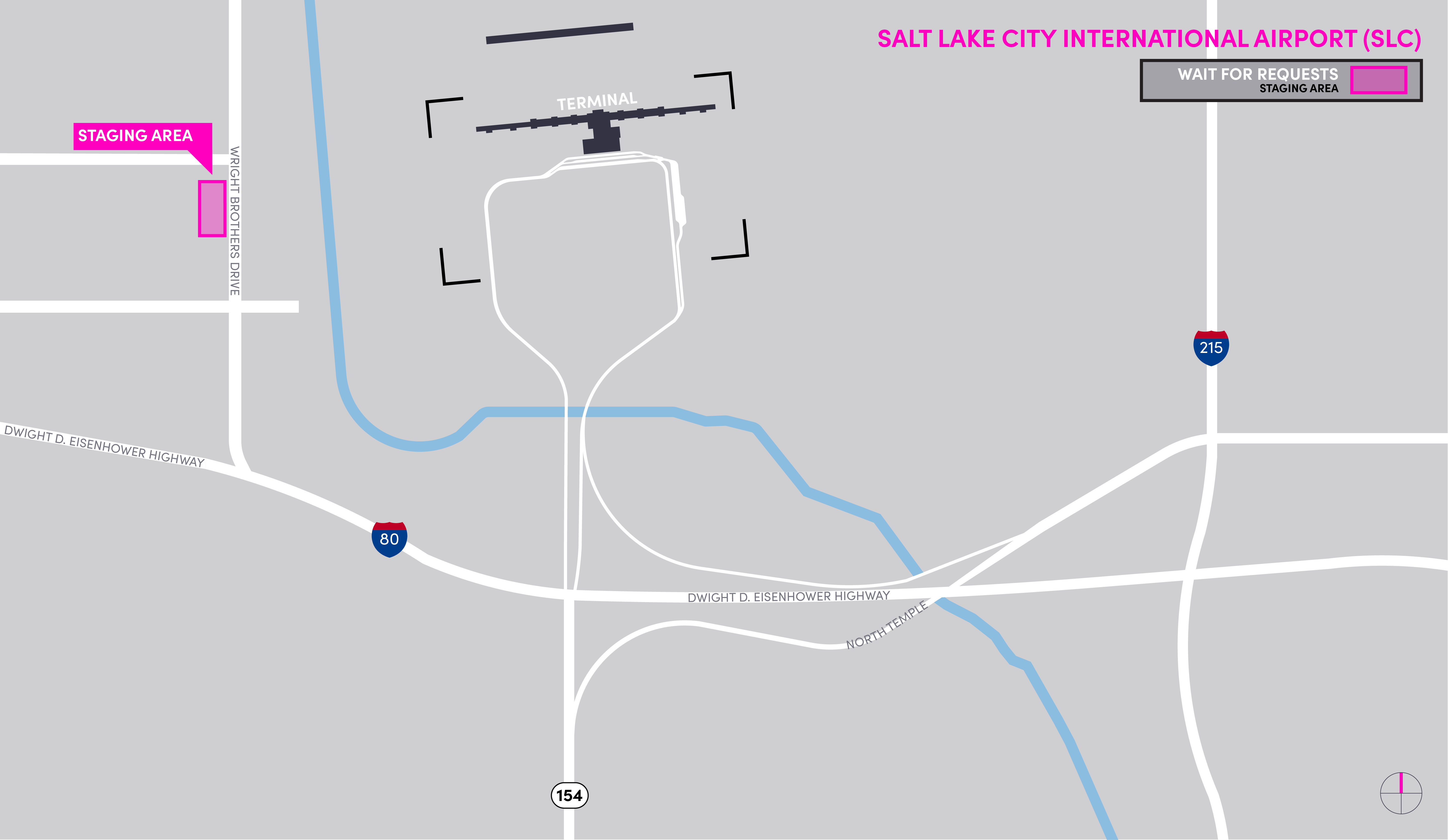This image is a map of the SLC airport staging area.